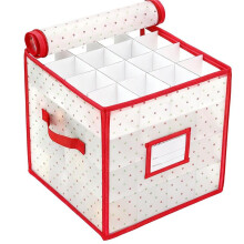 Portable Waterproof Decoration Christmas Storage Box - Stores 64 Ornaments 4 Layered Trays 30X30X30cm(No )