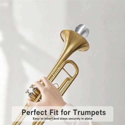 Trumpet Practice Mute,  Aluminum Silencer for Quiet Practice, Training & Performance 2