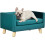 PawHut sofá para cães pequenos, cama elevada, 64x45x36 cm, azul-esverdeado 1