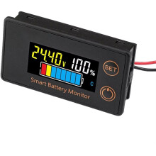 Digitale LCD-Batterijcapaciteitsindicator, Niet Waterdicht, Intelligente Voltmeter voor Auto'S en Motoren, Spanningsmeter, Batterijtester