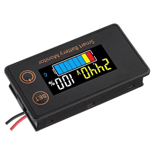LCD Digital Battery Capacity Indicator Not Waterproof Intelligent Voltmeter Car Motorcycle Voltage Meter Battery Tester 1