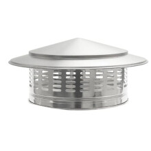 Stainless Steel Chimney Cap Rain Cover for Exhaust Pipe, Round Roof Vent Cap Wind Guard Outdoor Weather Protection