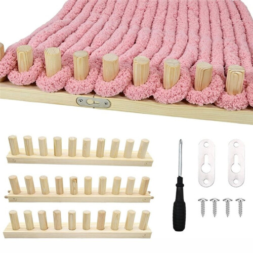 46" Adjustable Chunky Yarn Loom Kit for DIY Blankets Beginners & Families 1