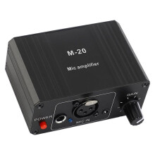 Microphone Preamplifier Mic Preamp 48V Power XLR Output Mic Preamplifier for Dynamic and Condenser Microphones Booster