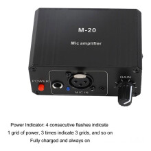 Microphone Preamplifier Mic Preamp 48V Power XLR Output Mic Preamplifier for Dynamic and Condenser Microphones Booster