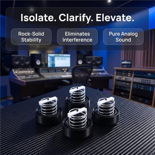 4pcs Turntable Support Feet Adjustable Spring Speaker Spikes for  Record Player Audio Equipment Base 1