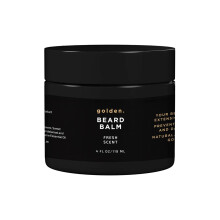 Baume à Barbe Golden Grooming pour Hommes - Kit de Croissance Naturel avec Beurre de Karité