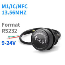 Neuer Kartenleser 24V IC NFC Format RS232 Zugangskartenleser 13,56 MHz Wasserdicht Geeignet für Zutrittskontrollsysteme RS232