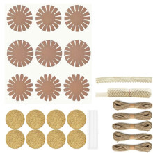 DIY Basket Weaving Material Kit,Natural Jute Rope & Soft Cork Liner Hand Supplies for Beginners Home Desktop Decor