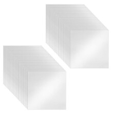 100 Sheets 6x6 Inch Heavy Duty Foil Sheets, Silver Square Foil for Drawing, Embossing and Carving DIY Crafts