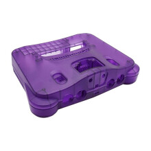 For BitFunx N64 Translucent Case for N64 Retro Video Game Console Replacement Shell Transparent Box C