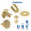 Brass Leather Rivet Set with Installation Tools, Multi Sizes Double Cap Rivets Kit for DIY Leather , Bags Repair 2