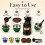 Reusable Coffee Capsule Compatible for Vertuo 150ml/230ml,Refillable Coffee Pod with Lid,Spoon &Brush for Coffee Making 6