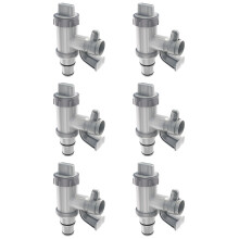 6X Adaptador de Manguera de Piscina, Soporte de Manguera de Piscina y Válvula de Émbolo, Piezas de Repuesto para Piscinas Elevadas,B