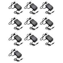 10X 12V 2A Wodoodporny Zasilacz Zewnętrzny, Wodoodporny, Adapter Monitorujący do Kamer , Pasek LED, Przełączający, Wtyczka EU