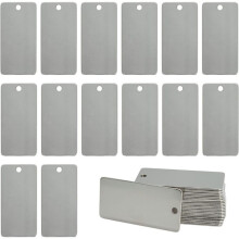 25 Pack Metal Engraving Blanks Stamping Blanks Stainless Steel Rectangle Blank Tags 1 Inch X 2 Inch