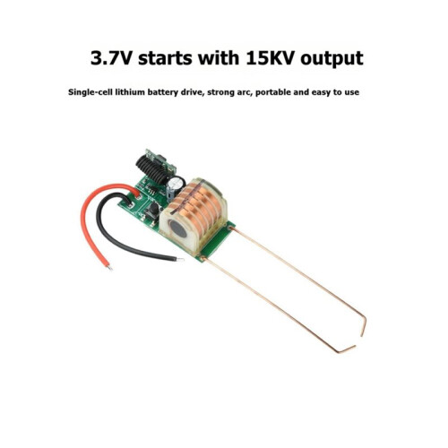 3.7V to 15KV Step- Module, 30-Meter Remote-Controlled Arc Generator, Boost Coil, High-Voltage Module 2