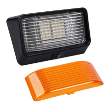 12V RV Exterior Porch Light, Dual Lens Removable Clear and Amber Lenses, for RV, Trailer, Camping and Motorhome
