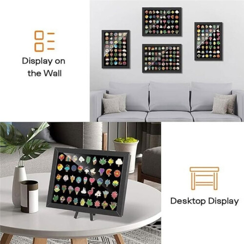 Enamel Pin Display Cases Collection Display for Wall and Tabletop Display Black Pin Display Board for Enamel Pins 1