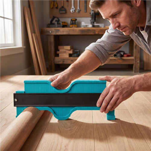 Shape Profile Copier, 10-Inch Profile Measuring Tool for Tile, Composite Flooring, and Plastic Profile Copier As Shown 1