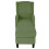 Pushback Wingback Recliner Chair with Footstool, Green Chenille Upholstery 5
