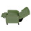 Pushback Wingback Recliner Chair with Footstool, Green Chenille Upholstery 6
