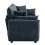 Modern 2-Seater Deep Blue Chenille Sofa with 4 Decor Cushions 4