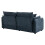 Modern 2-Seater Deep Blue Chenille Sofa with 4 Decor Cushions 5