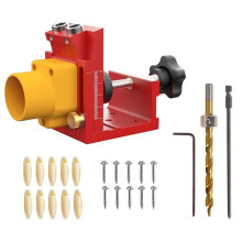Pocket Hole Jig Kit, 15 Degree Joint Angle Tool, Portable Screw Jig Set Guides Joint Carpentry Locator