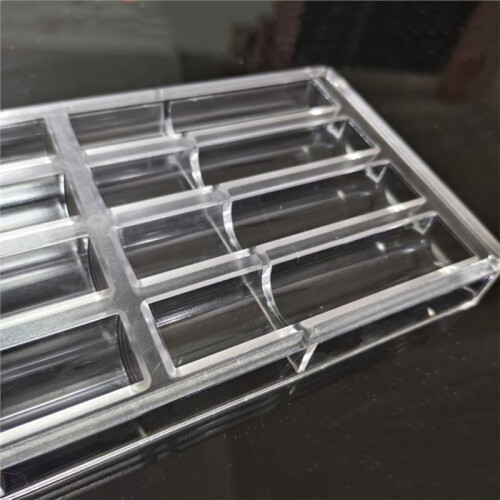 Plastics Chocolate Mold for 8-Cavity Long Half-Cylinder Candy and Chocolate Bars 2