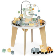Mesa de Atividades Bebê - Brinquedo Educativo de Madeira - Mamabrum - Labirinto - Engrenagens - Classificador de Formas