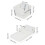 White Corduroy Convertible Floor Sofa Bed, Modular Sleeper Sofa with Tufted Cushion 8