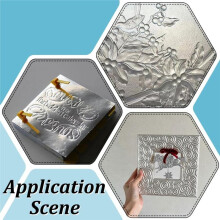 100 Sheets 6x6 Inch Heavy Duty Foil Sheets, Silver Square Foil for Drawing, Embossing and Carving DIY Crafts