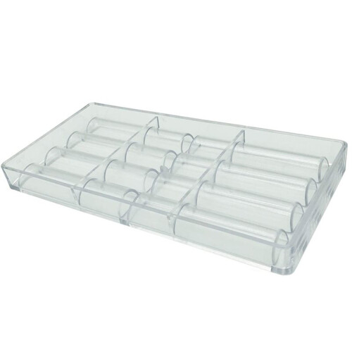 Plastics Chocolate Mold for 8-Cavity Long Half-Cylinder Candy and Chocolate Bars