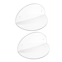 2 Pack Acrylic Shelves Room Decor Floating Shelves Wall Mounted Display Stand for Plants, Album ,Speakers