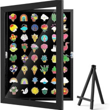 Enamel Pin Display Cases Collection Display for Wall and Tabletop Display Black Pin Display Board for Enamel Pins