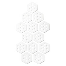 12 Pcs Hexagon Surfboard Traction Pads Anti Skid Kayak Sports Accesory with Adhesive for Kayak Shortboards Kiteboards