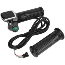 E-Bike 48V Throttle Grip Battery Level Display with Power ,6 Core Speed Control Handlebar Throttle,Replacement B