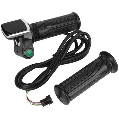 E-Bike 48V Throttle Grip Battery Level Display with Power ,6 Core Speed Control Handlebar Throttle,Replacement B