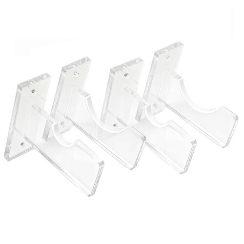 2 Pair Baseball Bat Holder Clear Acrylic Baseball Bat Wall Mount Bat Holder for Wall