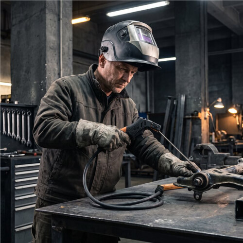 600A Welding Stinger Ergonomic Electrode Holder with Self-Locking Copper Jaw, 3 Angles