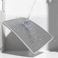 2X Cat Litter Mat Double Layer, Waterproof & Urine Proof, Non-Slip Scratch Pad, Easy Clean Large Toilet Mat for Cats