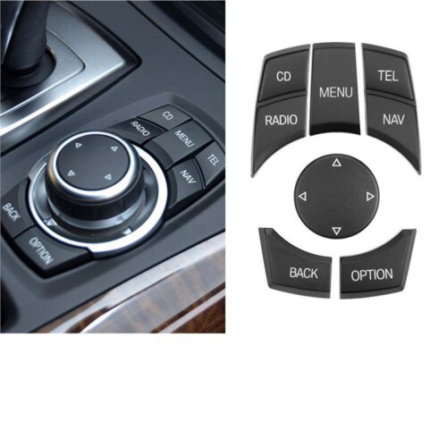 Car Console IDrive Multimedia Control Button Cover NAV-CD for  1 3 5 Series X5 X6 E90 E60 E63 E70 E71 65829231116 C 1