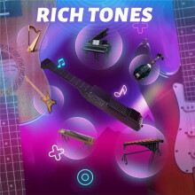 Electric Acoustic Guitar Pocket Travel Chord Practice Guitars Stringed Instrument Chord Trainer mit Tragetasche