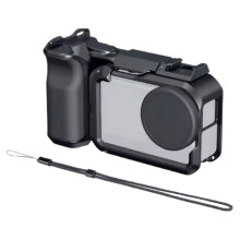 6037 Cage Kit for Osmo Action 6 Street Photography Handle Grip with Silicone Lens Cover Cold Shoe Shutter Adapter