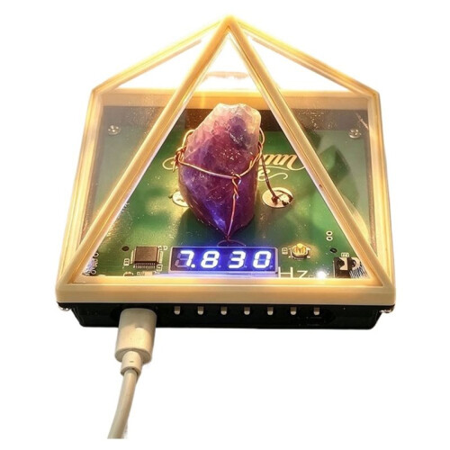 7.83Hz Schumann Generator Pyramid-Shaped Frequency Generator, 7 Modes Schumann Resonance Wave Generator, Meditation