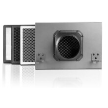 Inline filterbox, 4 Inch 100mm, 3-laags HEPA en koolstoffilter, roestvrij staal voor HVAC-kanalen