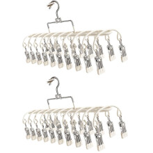 2 Pack Heavy Duty Stainless Steel Clothes Hangers - Non-Slip, Multi-Functional for Strong Garment Organization Yellow