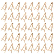 100 Pieces MiniWood Easel Stands 5 Inch Small Wooden Canvas Easels Display Art Tripod Painting Easels