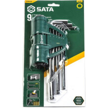 Set di chiavi a barra extra lunghe - Sata - 9 pezzi - Sfera - Extra lunghe - Chiavi a barra